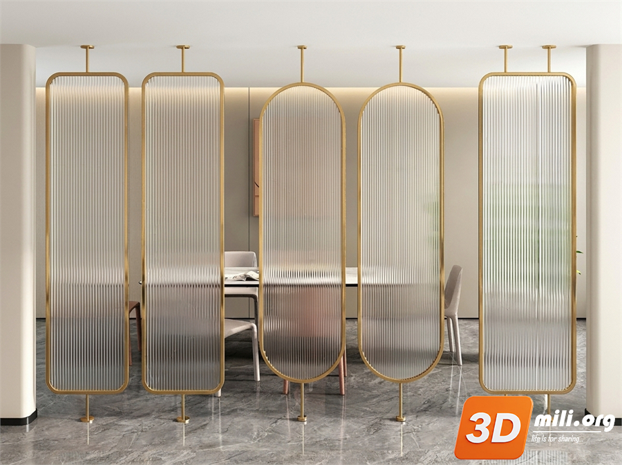 Folding screen Skp Files 